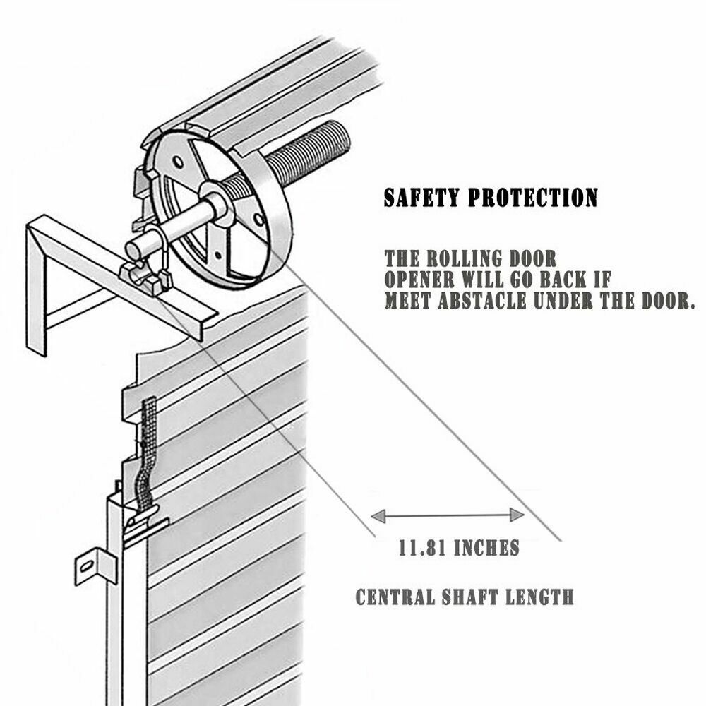 Automatic Garage Roller Door Opener Rolling Gate Motor With Control Box 250N