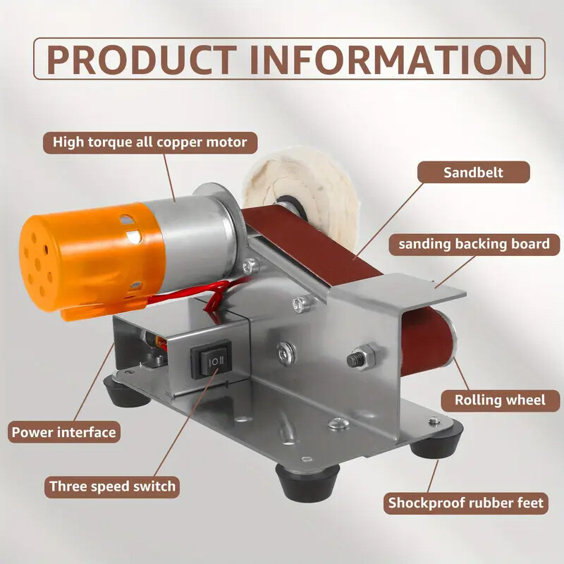 Mini Electric Belt-Sander Knife-Sharpener Sanding Machine - Small Bench Grinder