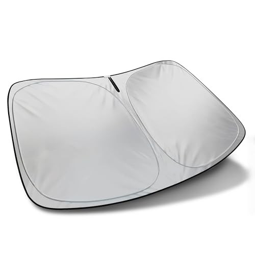 Foldable Sunshade Compatible with 2010-2013 Mazda 3 Hatchback, UV Reflective