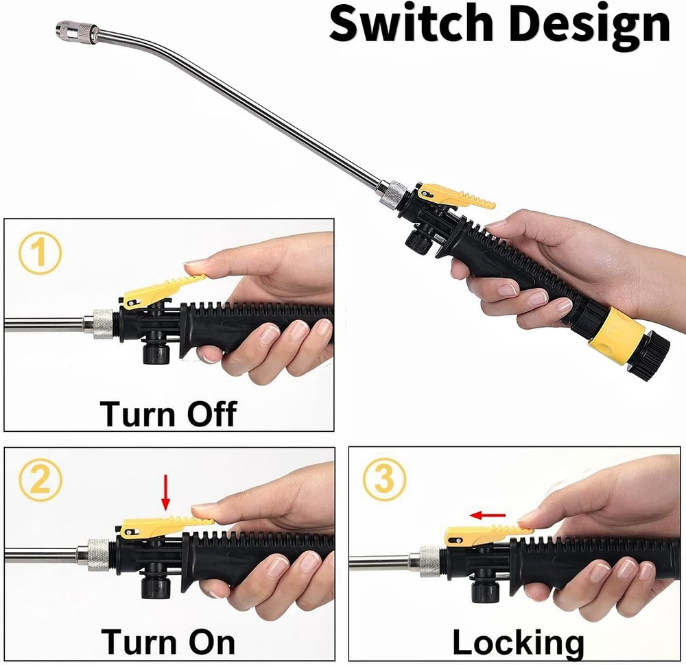 RV Water Heater Tank Rinser,Metal Tube Water Tank Flusher,Powerful Water Spray,F