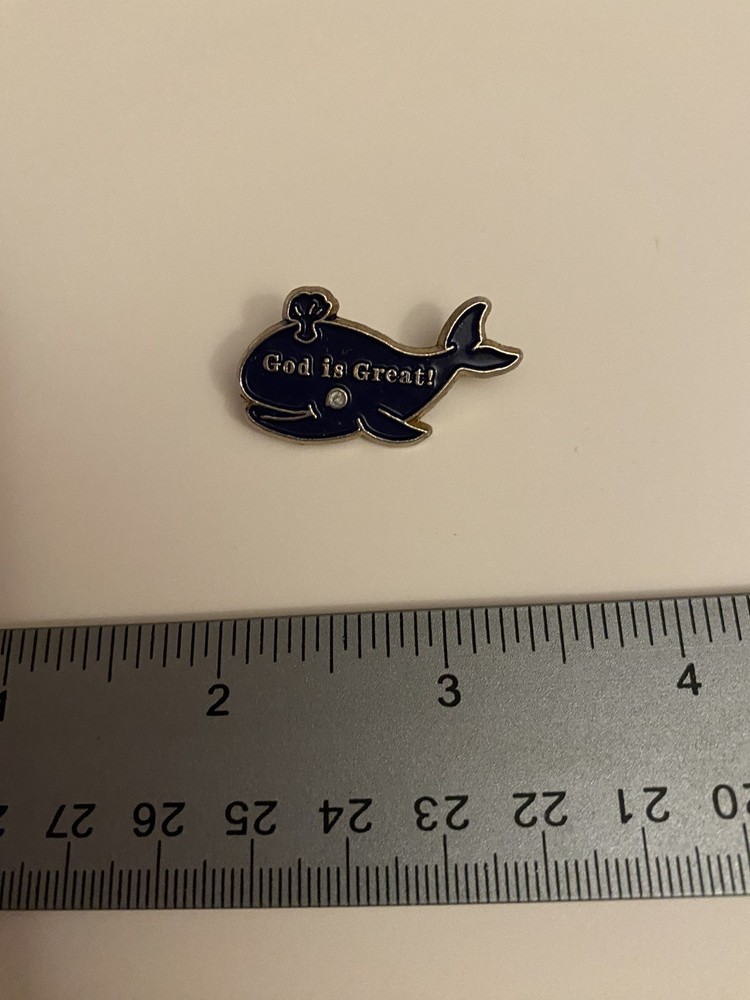 God Is Great Whale Lapel Pin P52