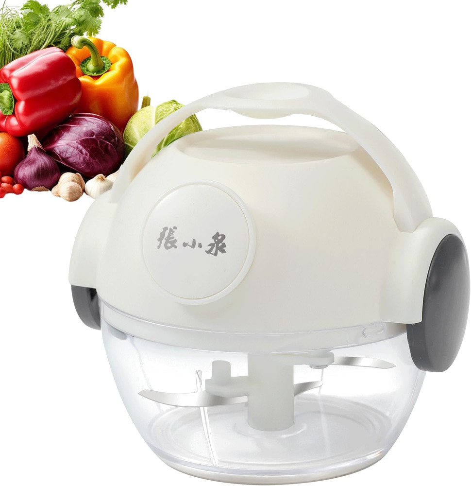 Mini Manual Food Chopper Hand Pull String Vegetable Cutter Onions Garlic Chopper