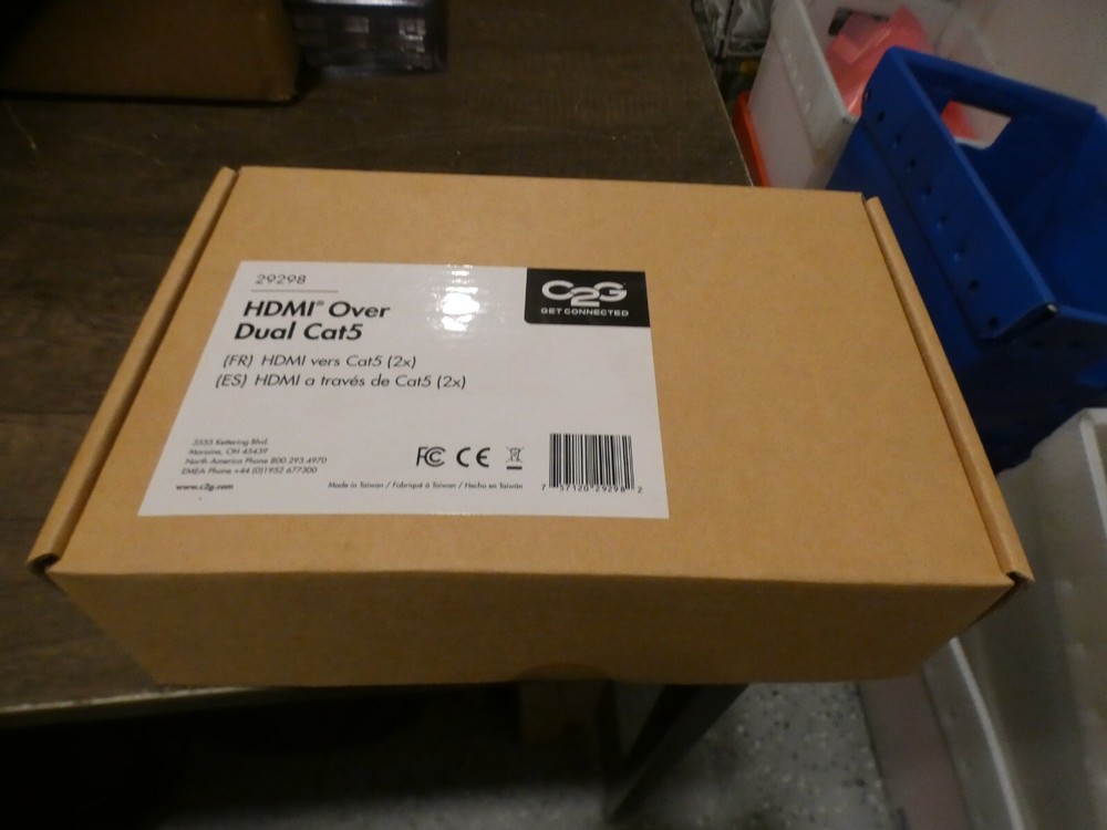 Open Box C2G 29298 Short Range HDMI over Dual Cat5 Extender Kit