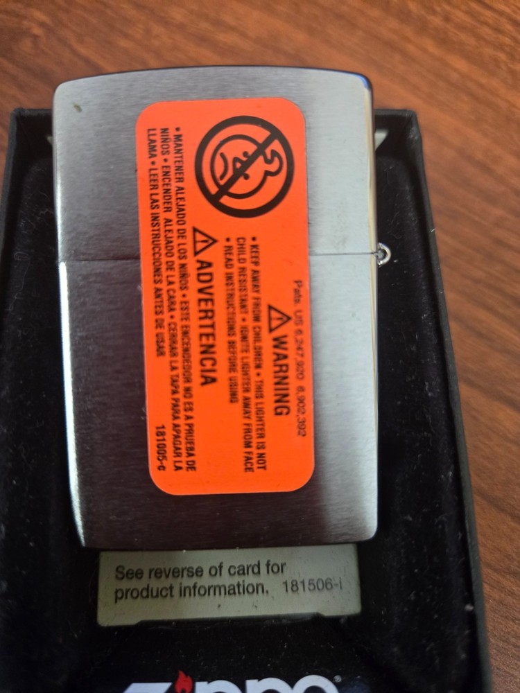 Zippo 200PL Pipe Lighter Brushed Chrome Windproof Lighter