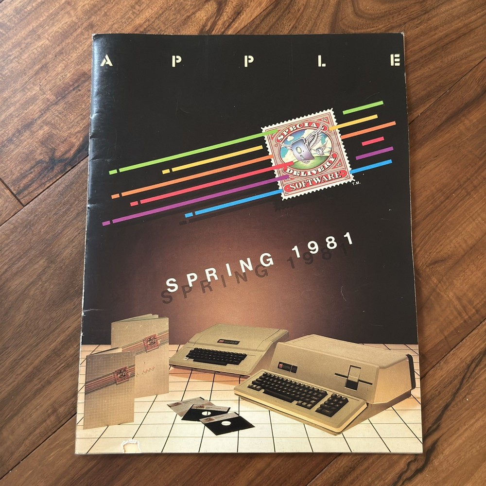 Apple Spring 1981 Catalog Computer Software Technology Magazine Vintage Print