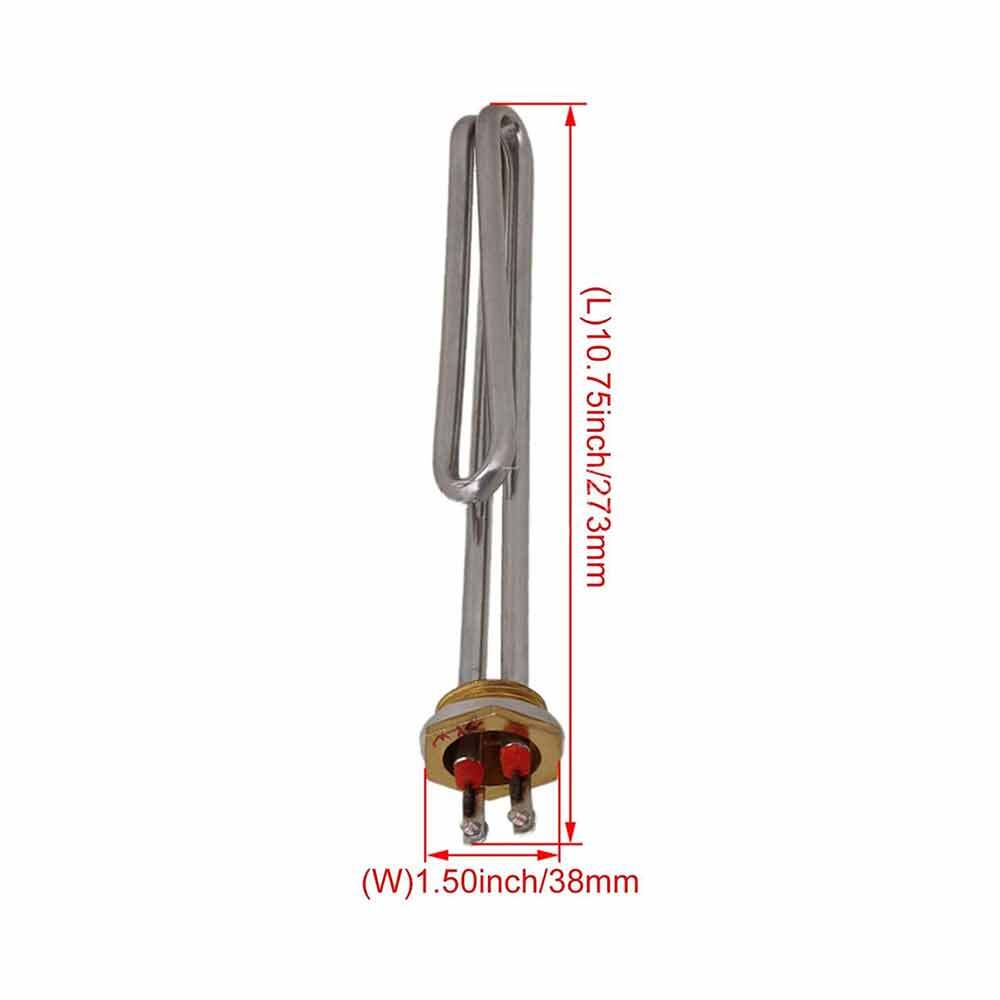 3000W AC 220V Stainless Steel Heating Element Electrical Water Heater Tube 1"BSP