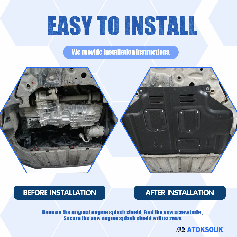 For 2013-2018 Ford Focus ST Under Engine Lower Cover Splash Shield Mud Guard