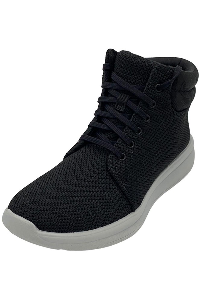 CLOUDSTEPPERS by Clarks Washable Knit Boots Ezera Tie Black/White