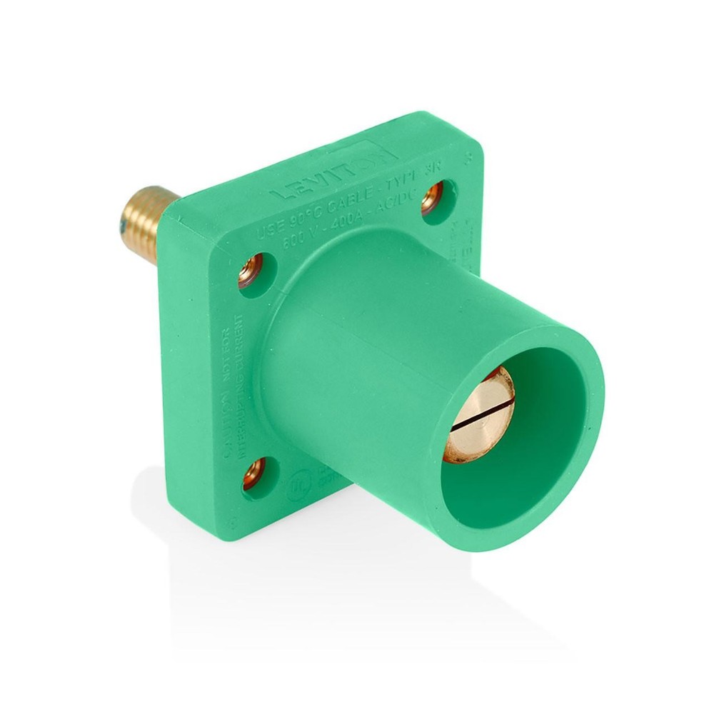 Cam-Type Panel Mount 1.125" Threaded Stud Male, Green