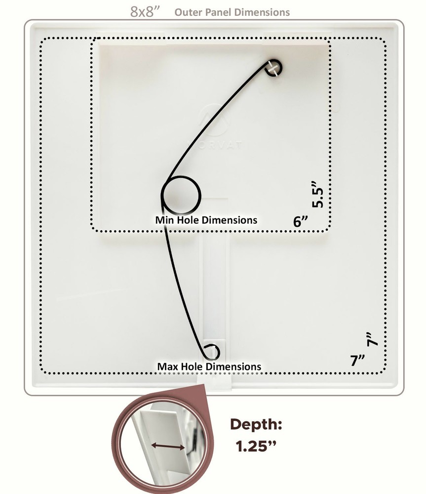Morvat 6x6 Adjustable Spring Access Panel for Drywall & Ceiling