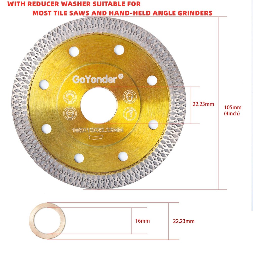 4 Inch Diamond Blade for Wet/Dry Cutting - Precision & Versatility