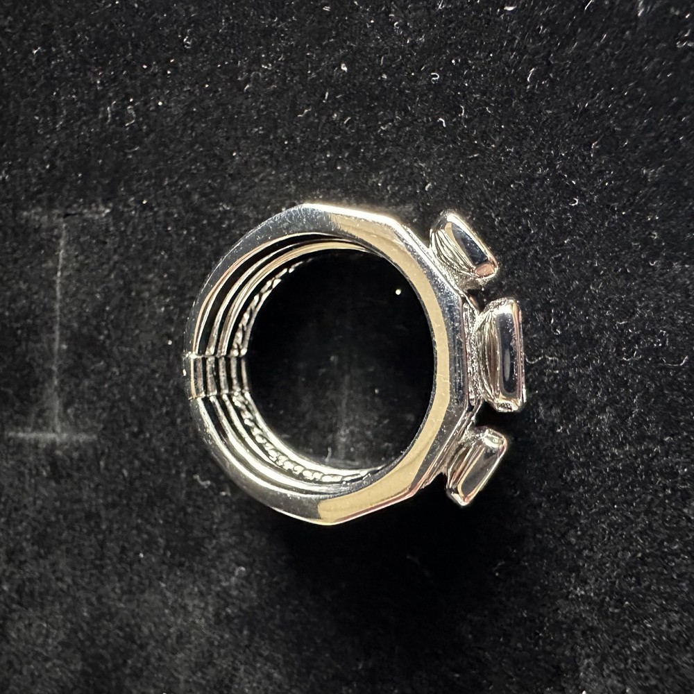 DAVID YURMAN 925 Sterling Silver Blue Topaz Cable Stack Ring size 8