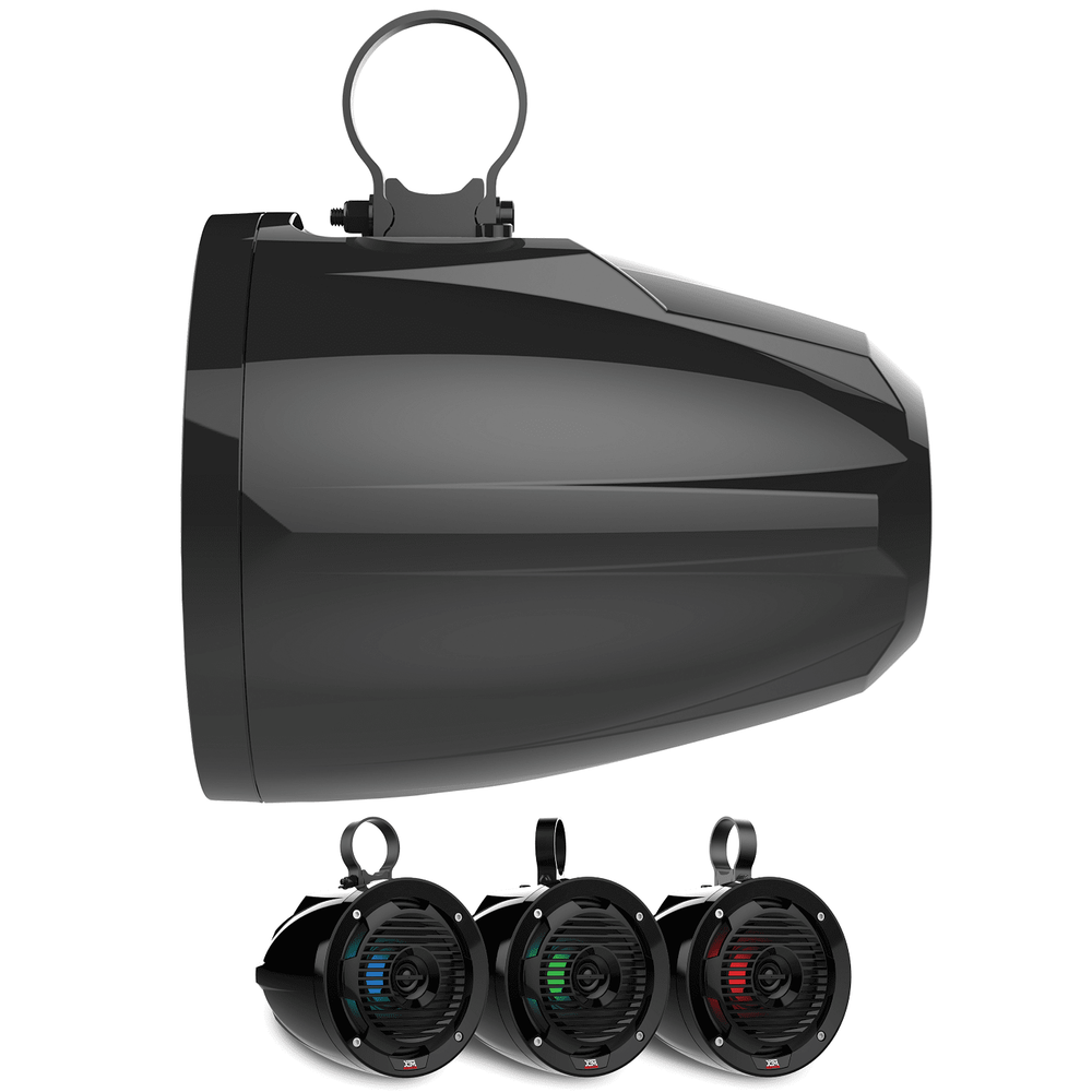 MTX UNI-2-MUDBTRC UTV Audio Kit-Amplifier+4 Roll Cage Speakers+Bluetooth Control