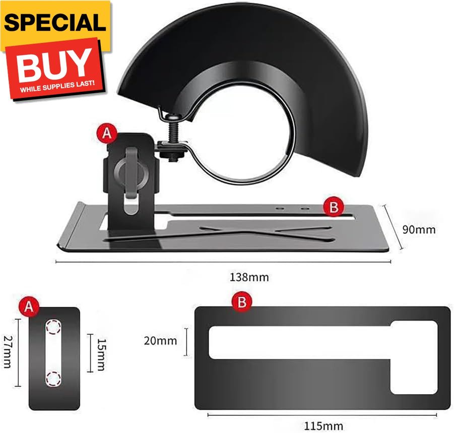 1Pcs Special Cutting Bracket Protective Cover for Angle Grinder Adjustable Angle