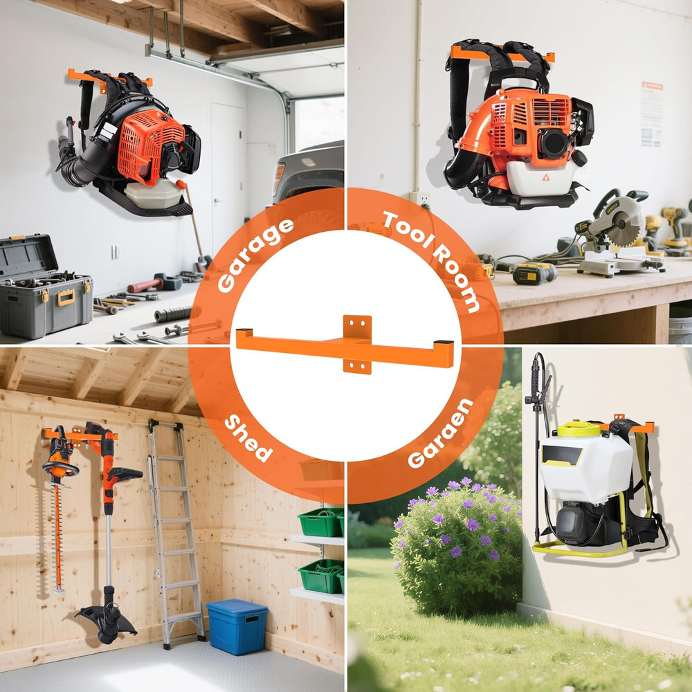 Heavy Duty Backpack Blower Wall Mount - Organizer for Garage Storage
