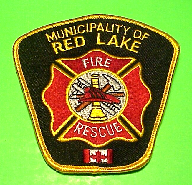 RED LAKE ONTARIO CANADA FIRE / RESCUE 4" FIRE DEPT. PATCH