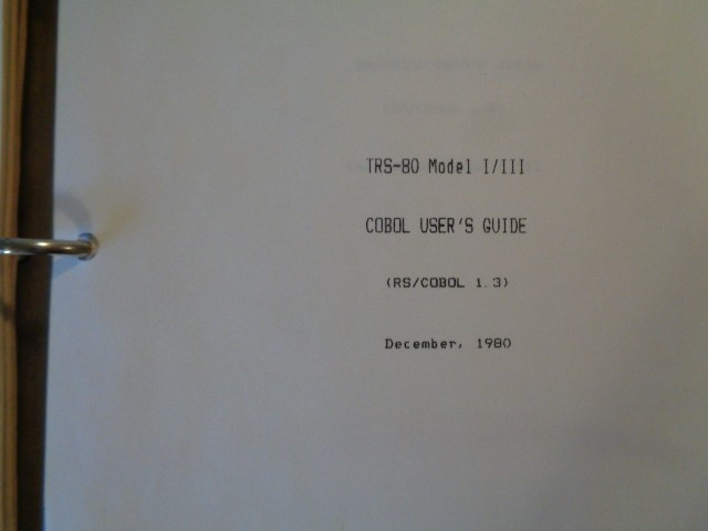 TRS - 80 Model I/III Cobol User's Guide