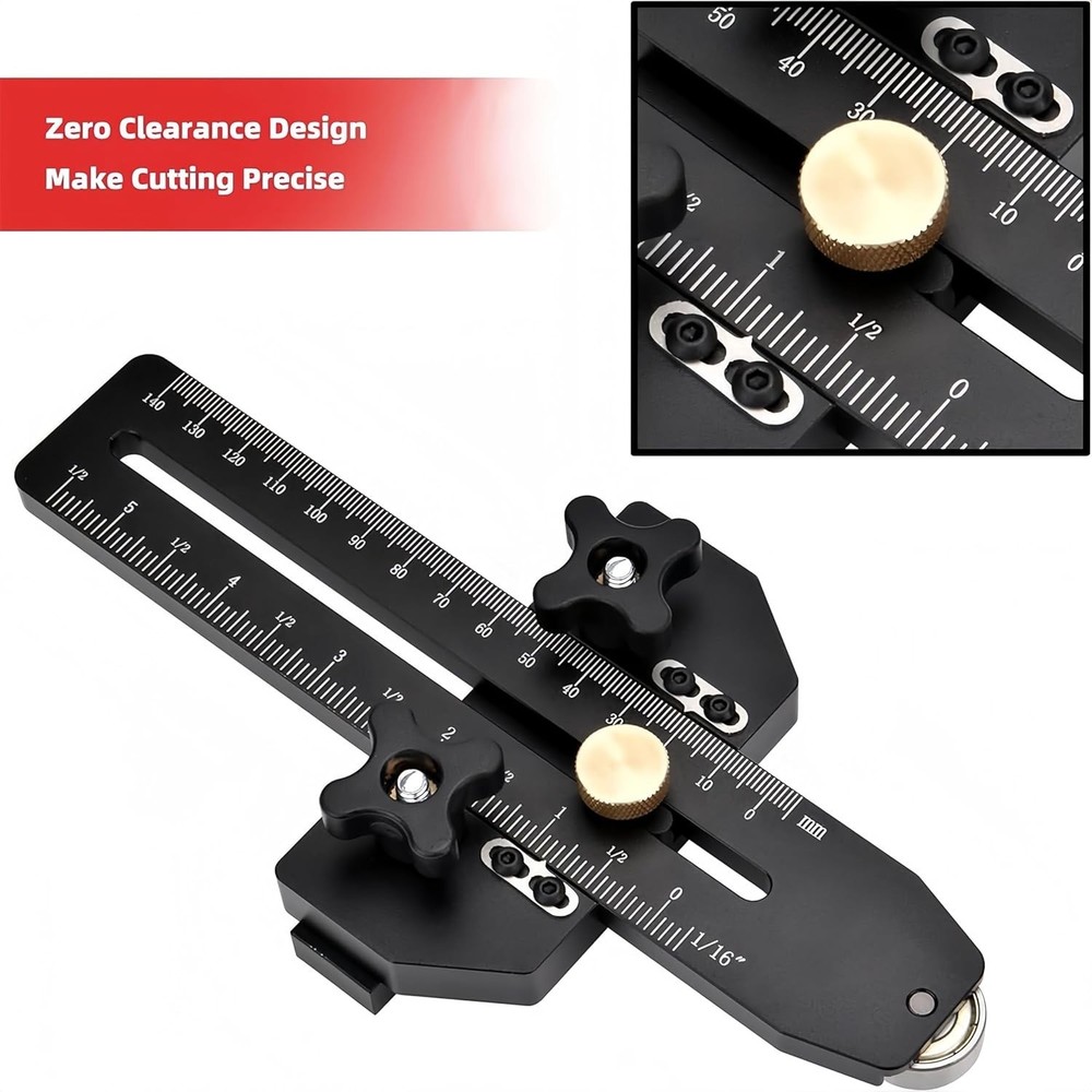 Precision Thin Rip Jig for Table Saws - Micro-Adjustable Woodworking Guide fo...