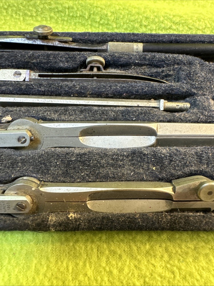 Vintage Schoenner Draftsman Drawing Instruments Set Made In Germany