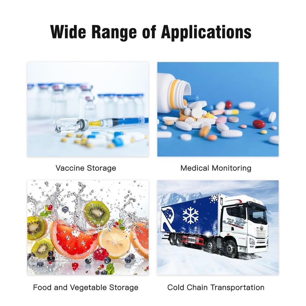 Freshliance USB Temperature Data Logger - High Accuracy, 30000 Points - 60 Days
