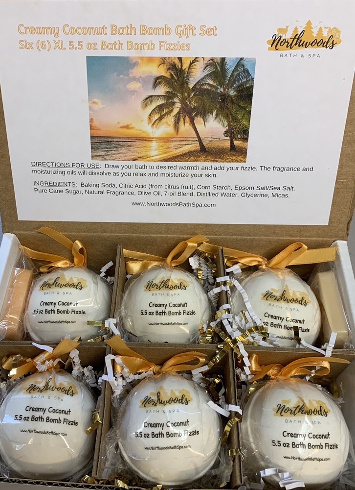 Creamy Coconut 6-pack Bath Bomb Gift Set