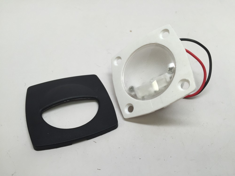 4 PCS MARINE BOAT LED RV TRAILER COOL WHITE SQUARE COURTESY LIGHT 2.24"X2.24"