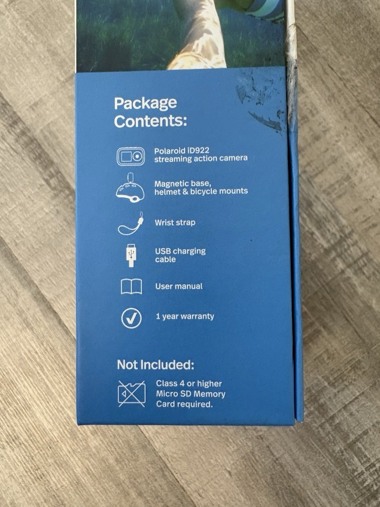 Blue Polaroid iD922 Streaming/Action 4k Digital Camera