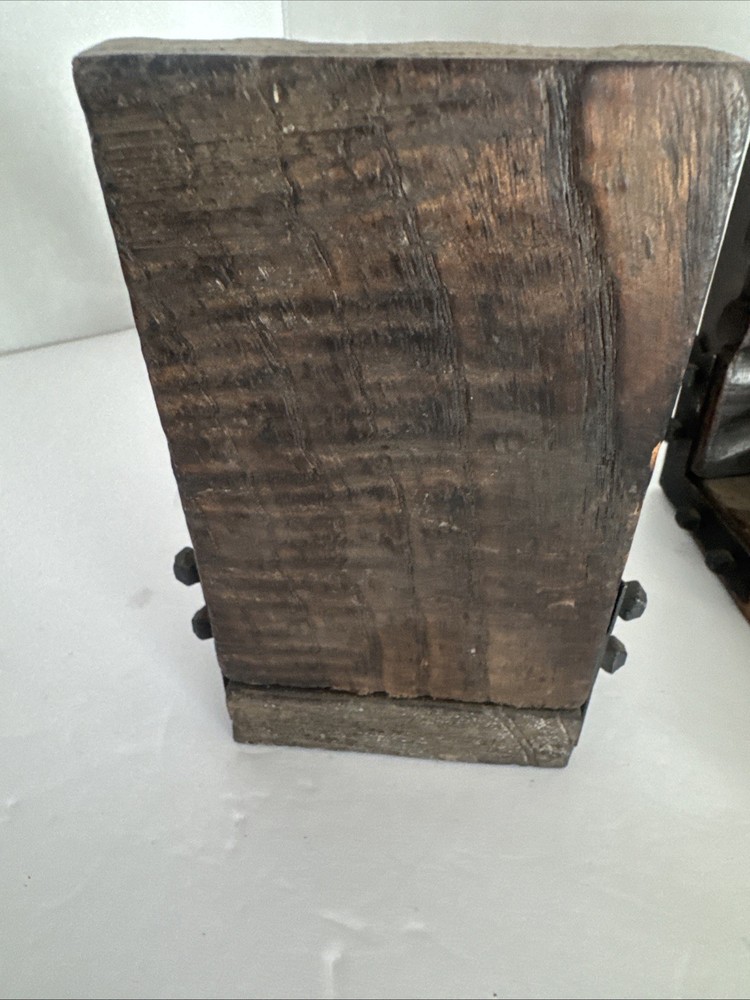 Wood Cannon Bookends Rustic Library Decor