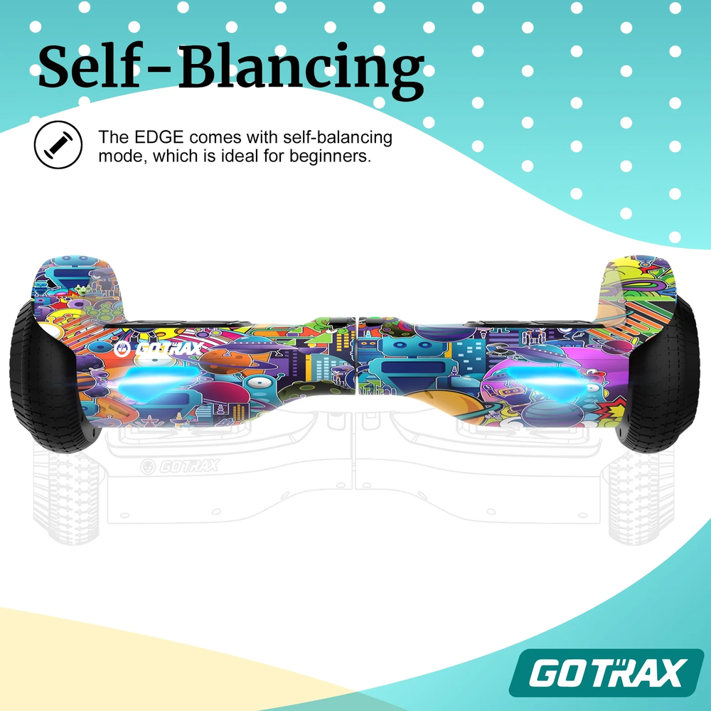 Gotrax Edge Self-Balancing Hoverboard for Kids & Adults, Galaxy Design