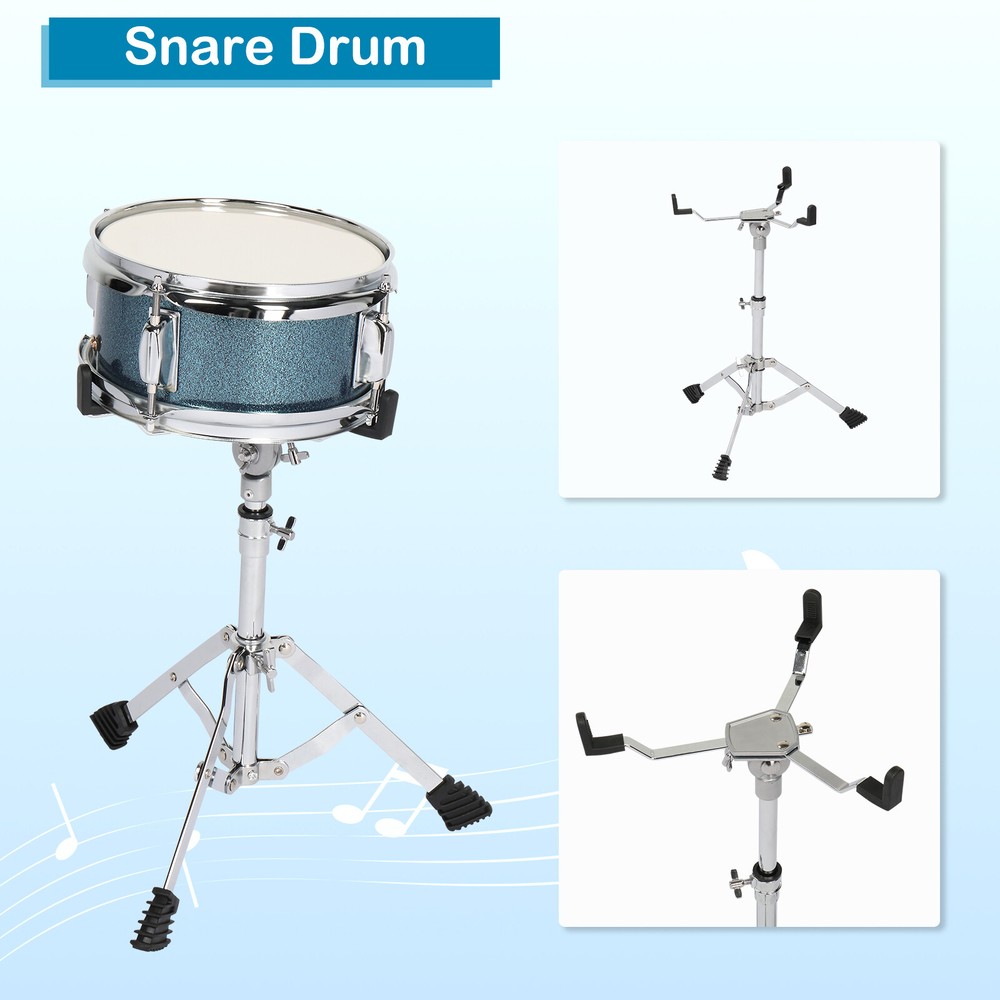 5 Piece Full Size Complete Junior Starter Drum Set Cymbals Kit /w Stool,Sticks