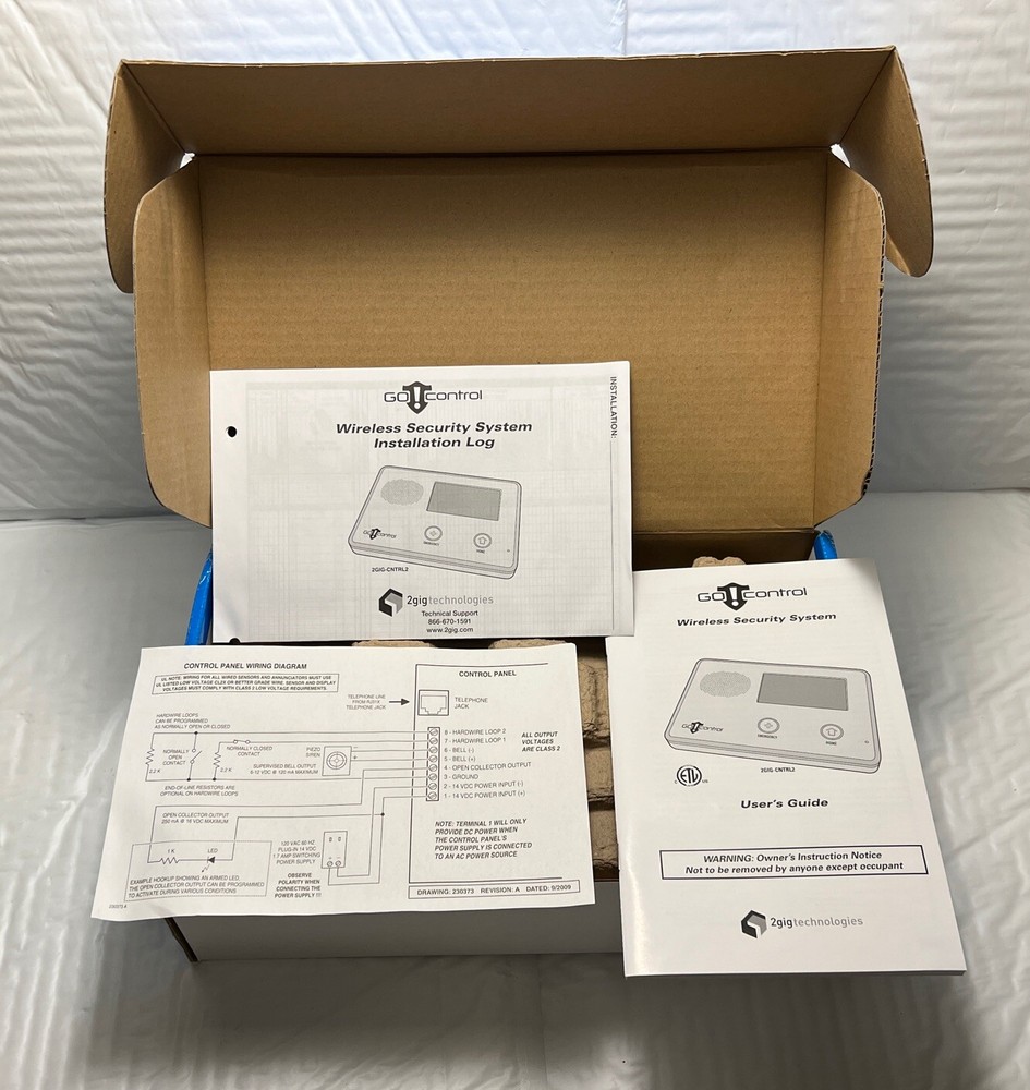 2gig technologies 2GIG-CNTRL2-345 2GIG home security Control Panel