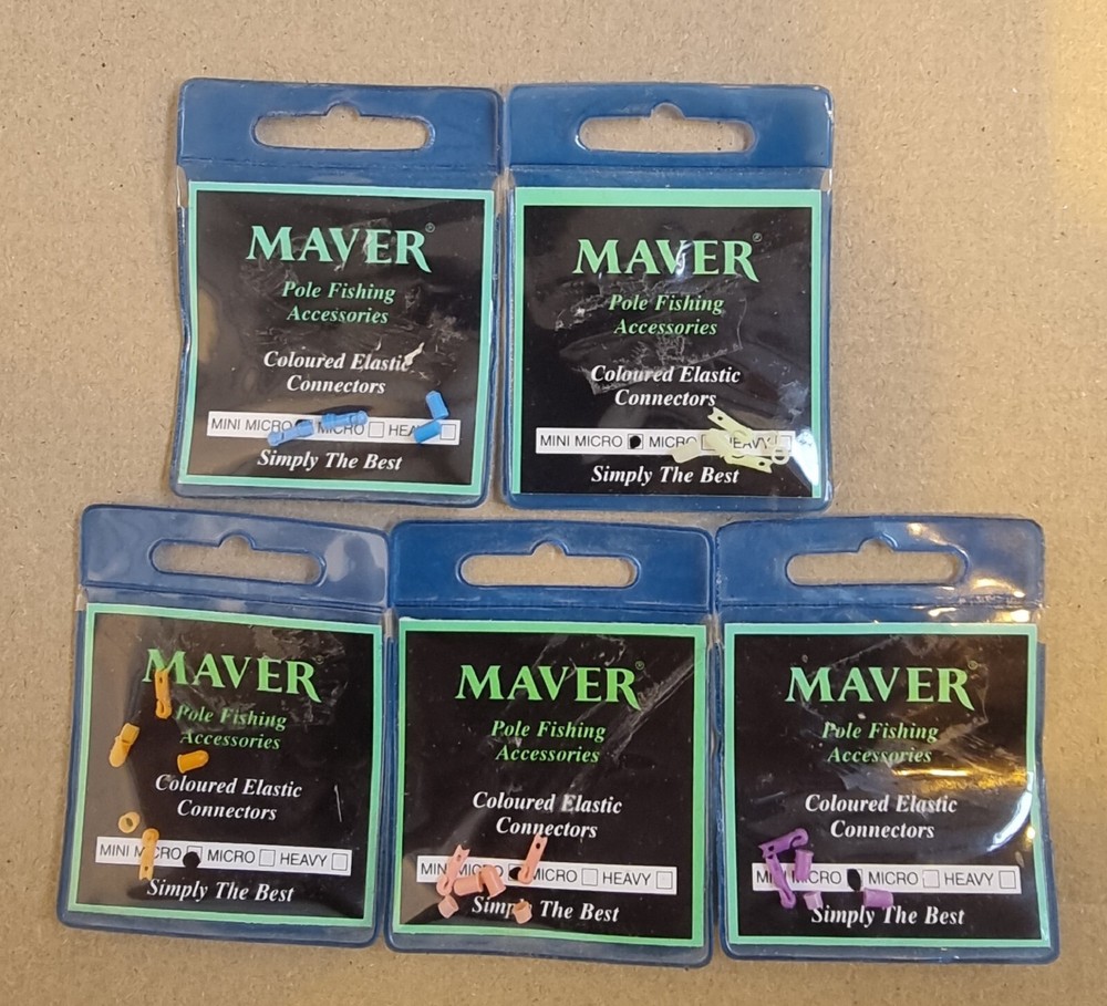 Maver Mini Micro Elastic Connector ( 2 Per Pack Assorted Colours)