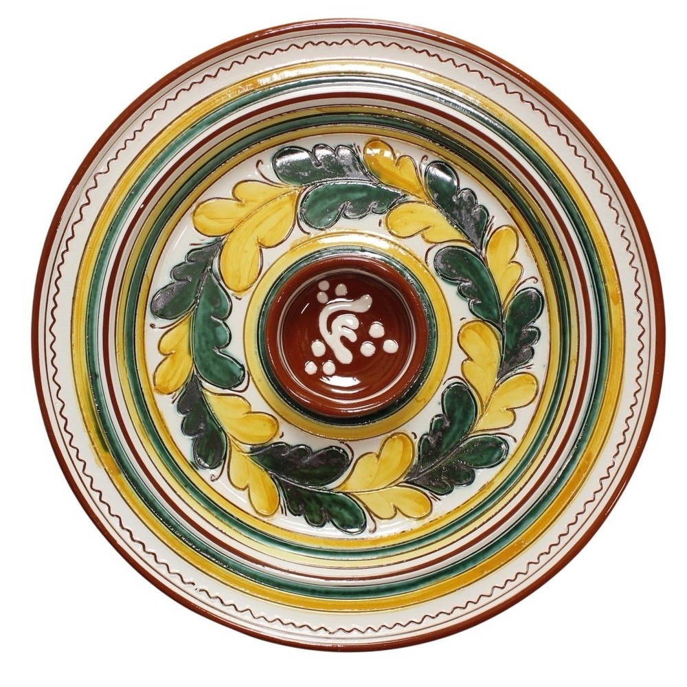 Simonsen Pottemaker Sandnes Norway Chip and Dip Redware Serving Tray 12.5"