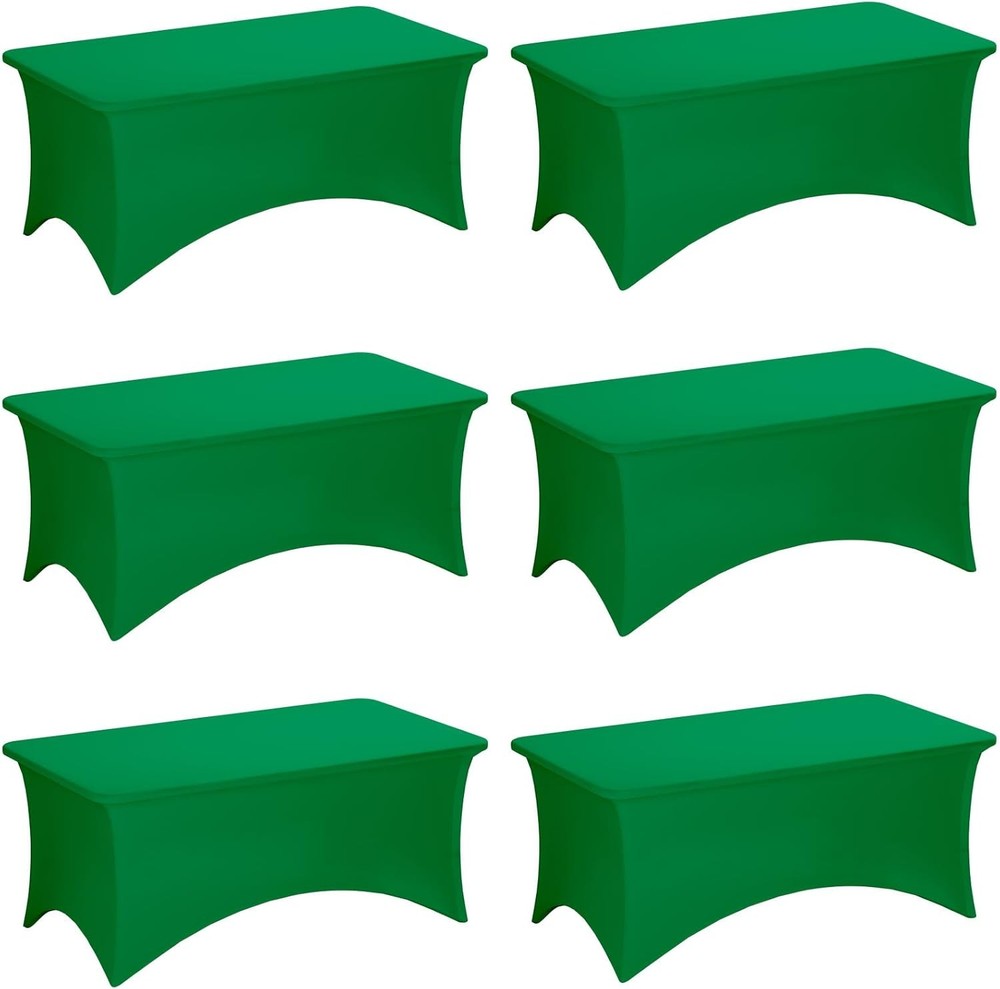 10 Pack 6FT Spandex Table Cover 6 Foot Tables Fitted Rectangular Stretch