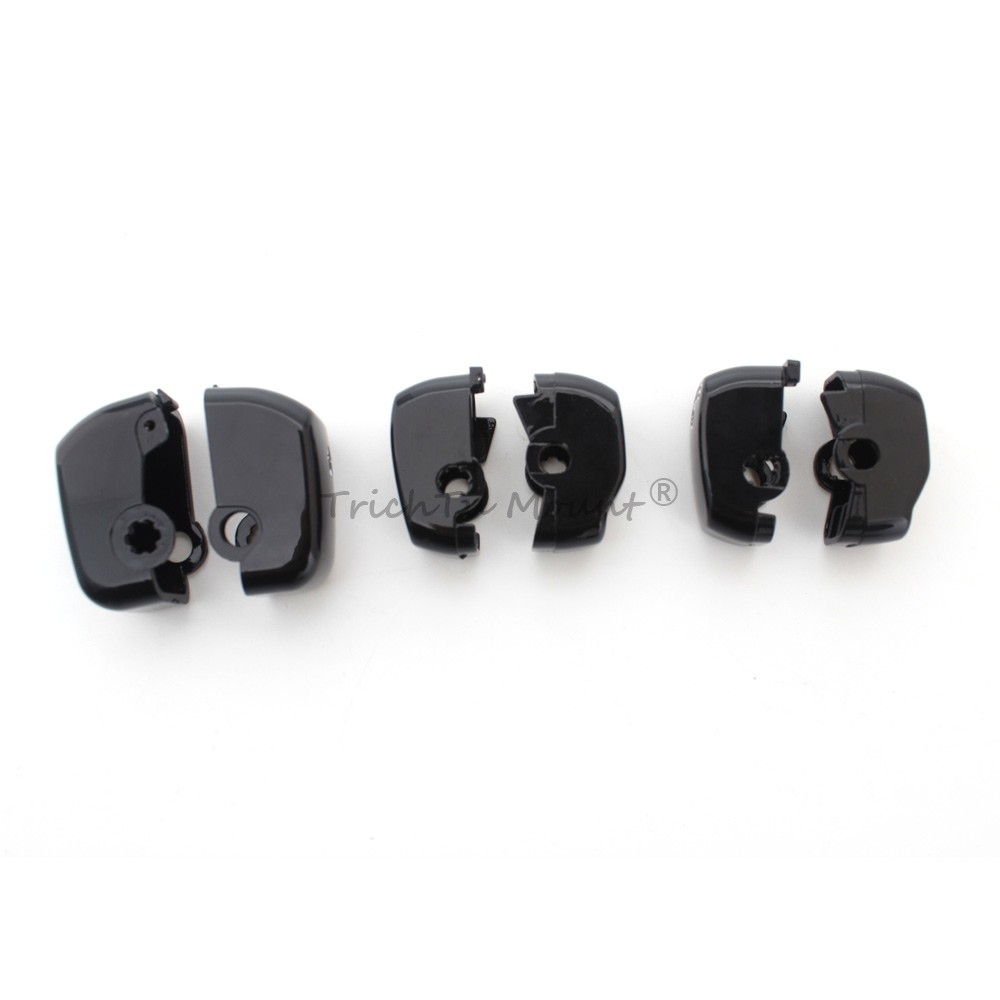 6PCS Hand Control Switch Housing Button Caps For Harley Road King Dyna 1996-2013