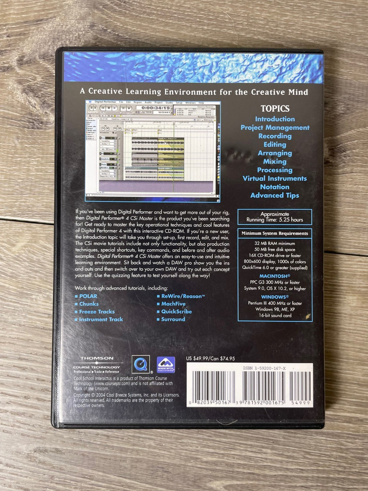Thomson CSi Digital Audio Training for Digital Performer 4