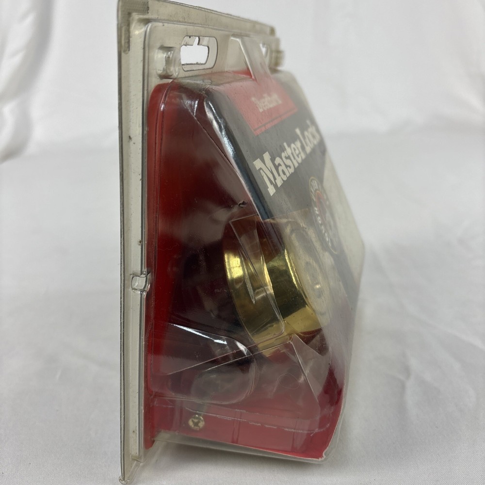 Master Lock Brass Double Cylinder Deadbolt Lock NEW! Keyed