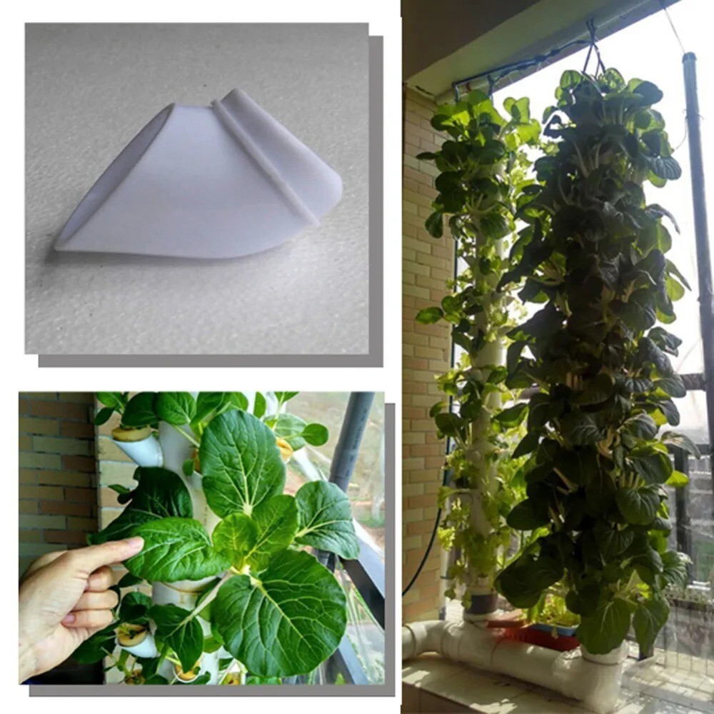 100PCS DIY Set Hydroponic Pot Vertical Tower Growing System Soilless Farm Device