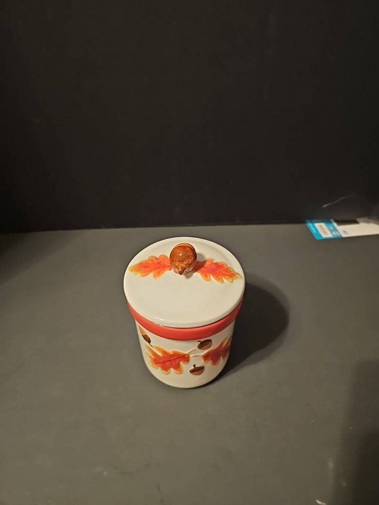 Fall Decorative Jar With Lid