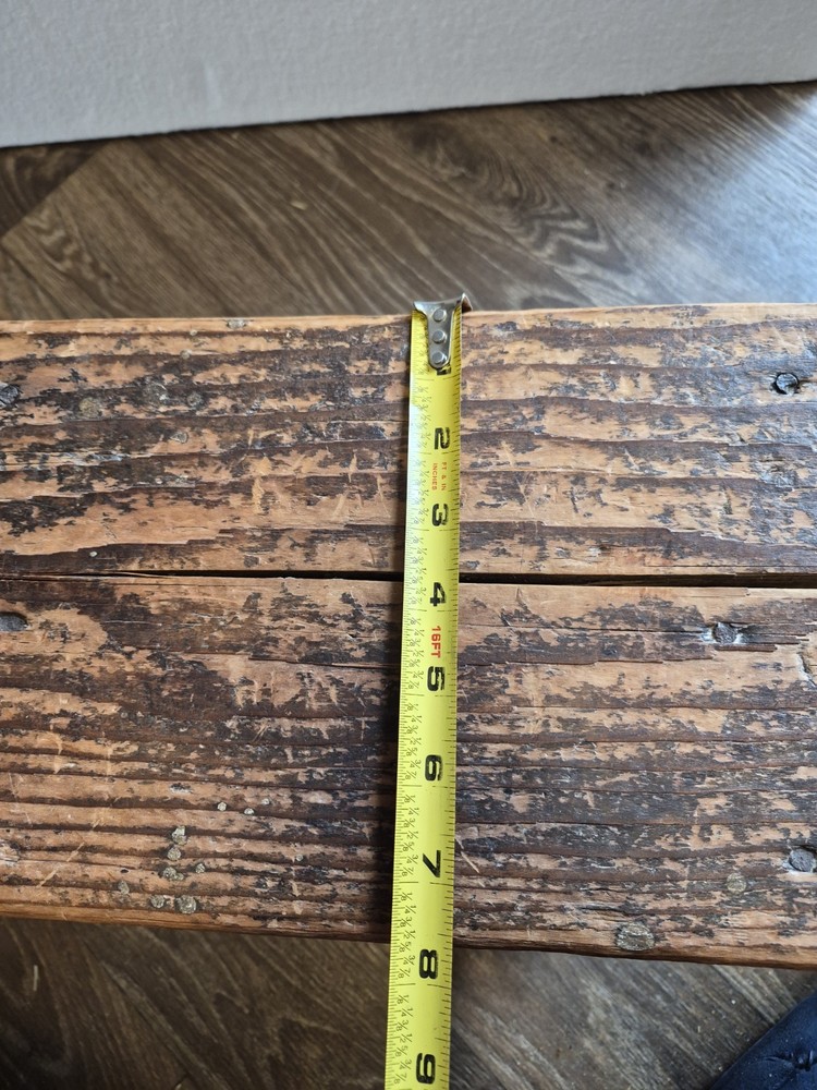 antique wood milking stool