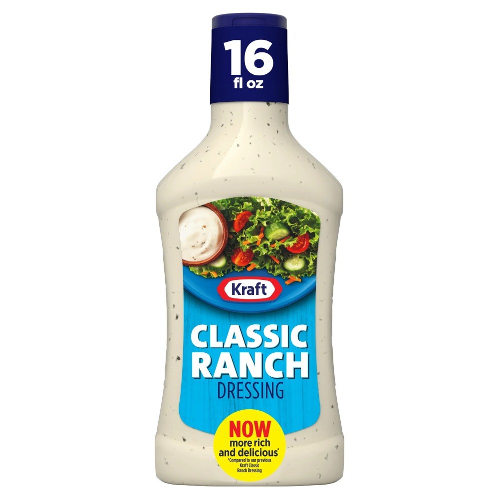 (6 pack) Kraft Classic Ranch Dressing, 16 fl oz Bottle