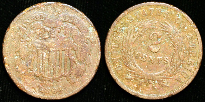 1864  Two Cent Piece