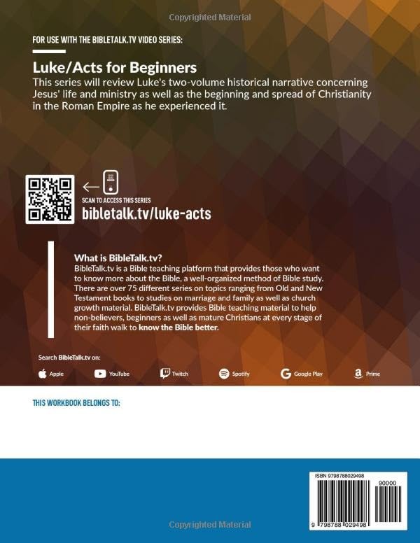 Luke/Acts for Beginners – Student Workbook