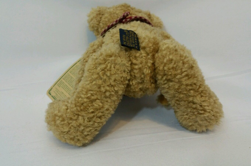 Boyd's Teddy Bear Plush Stuffed Bossley Gingham Bib Jointed 9" Small Archive
