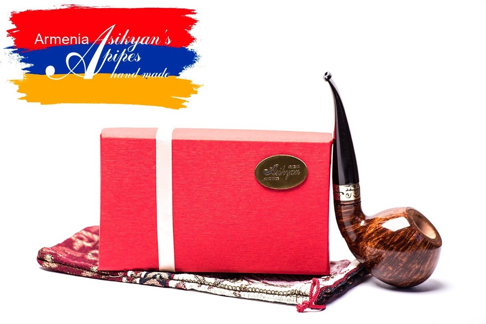 Asikyan Pipe #394/24 Bent Author Smooth Hand Made