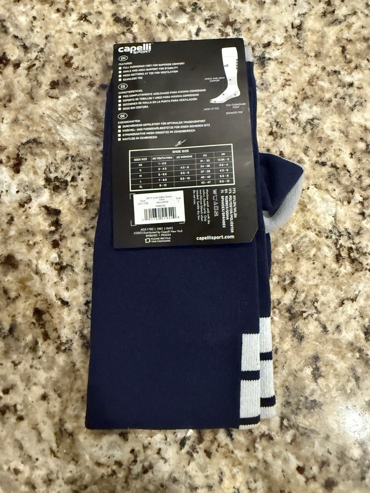 Capelli Navy Soccer Socks Sz Large