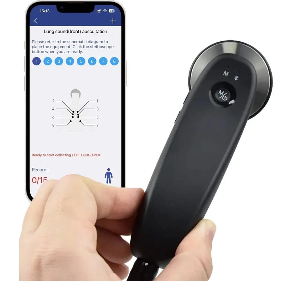 Digital Stethoscope – Bluetooth Medical Electronic Stethoscope (Blue)
