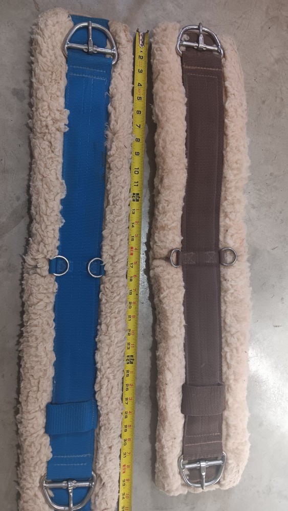 Two Fleece Western Cinches 34"