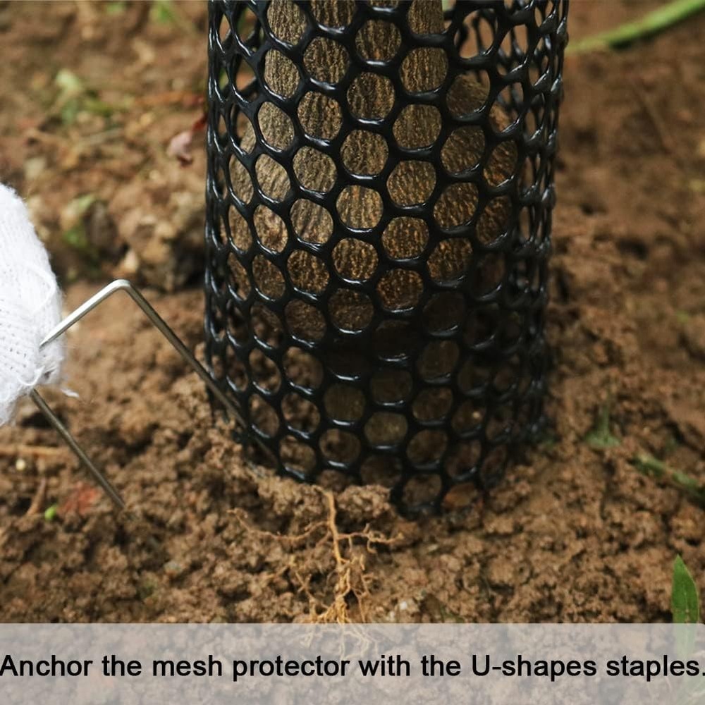 Mesh Tree Trunk Protectors, 6 Pack 40 Inches Tree Bark Protector Guard with Z...