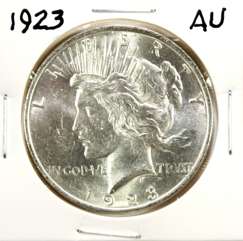 1923 Peace Dollar AU #GA-3